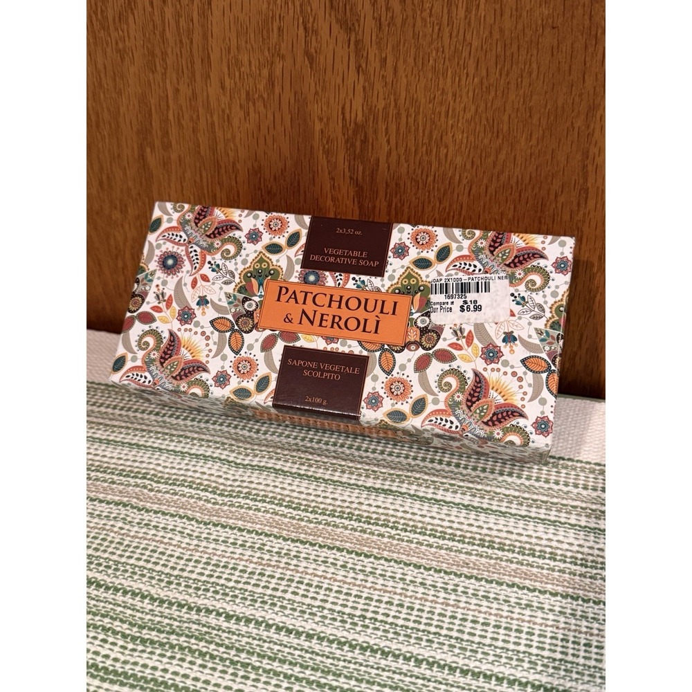 L'Erboristica Athena's Patchouli & Neroli Vegetable Decorative Soap Set (2x100g)